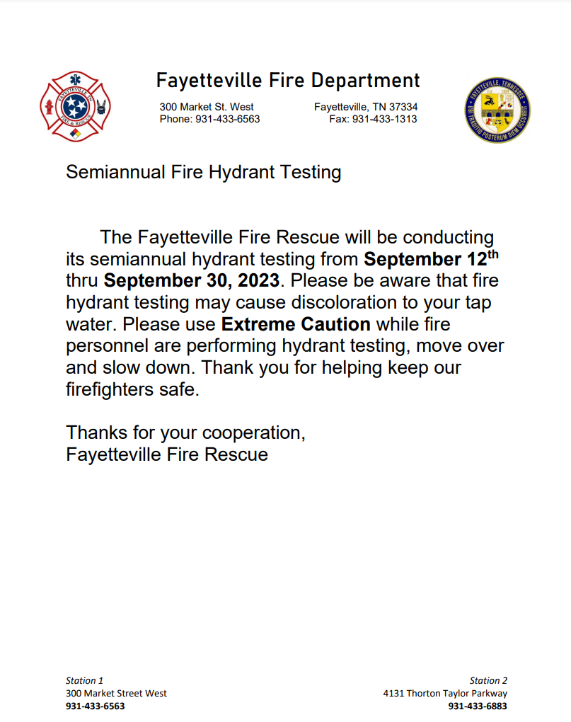 Hydrant Testing2023